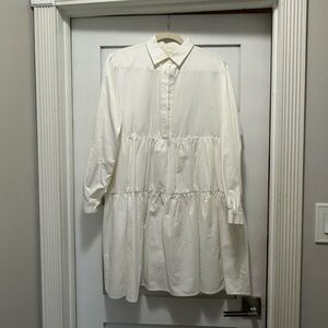 MELLODAY White Button-Front dress
